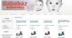 Babaház Webáruház honlapja